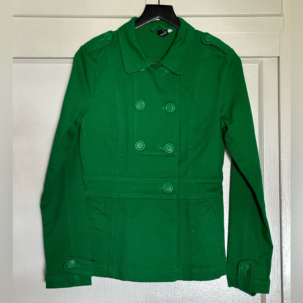 Kelly Green Peacoat/Short Trench